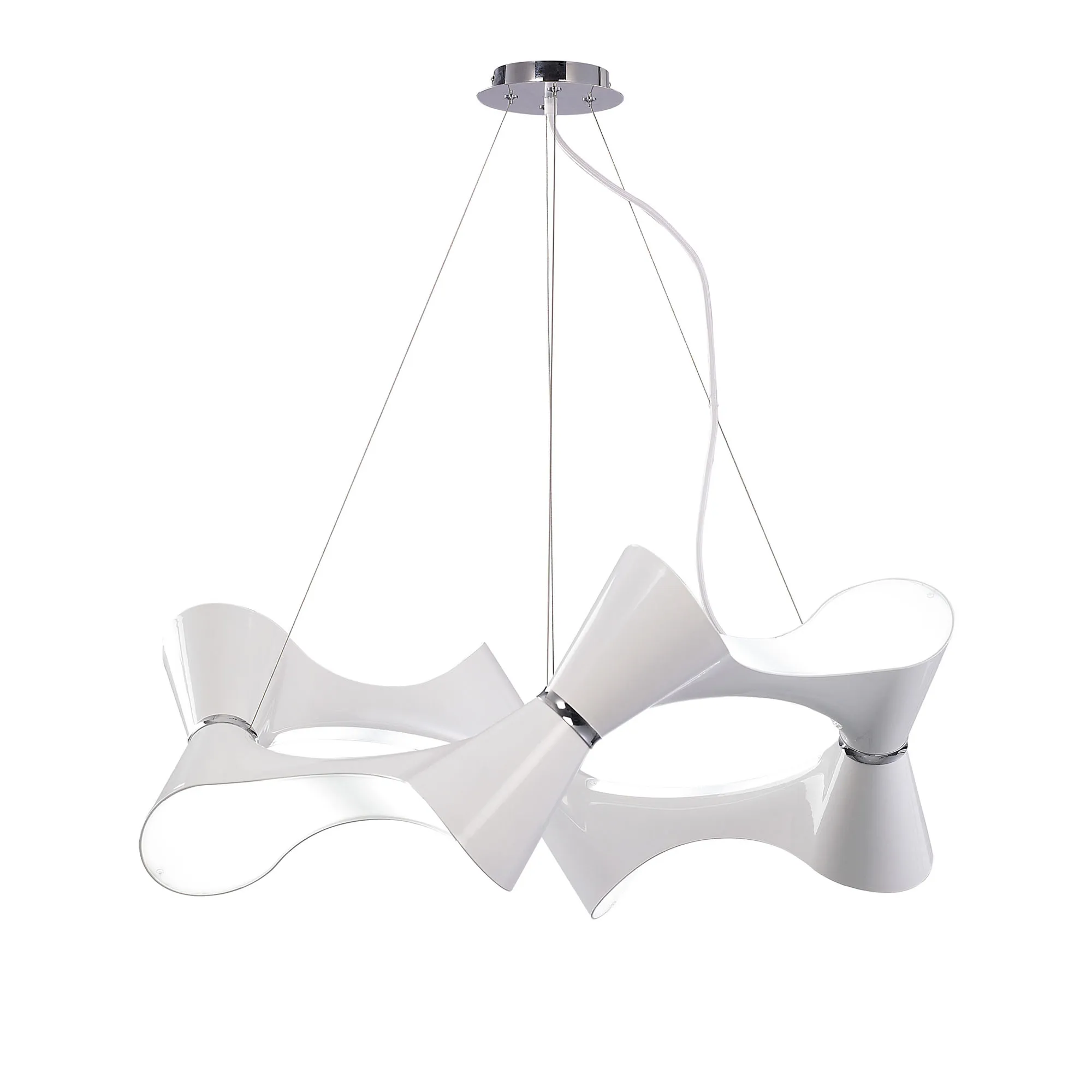 Ora Gloss White Ceiling Lights Mantra Multi Arm Fittings